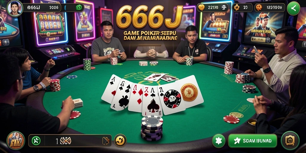 Tampilan gameplay seru di 666J dengan pemain yang bersaing.
