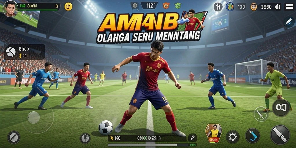 Screenshot AFAF yang menampilkan aksesi gameplay olahraga yang intens.