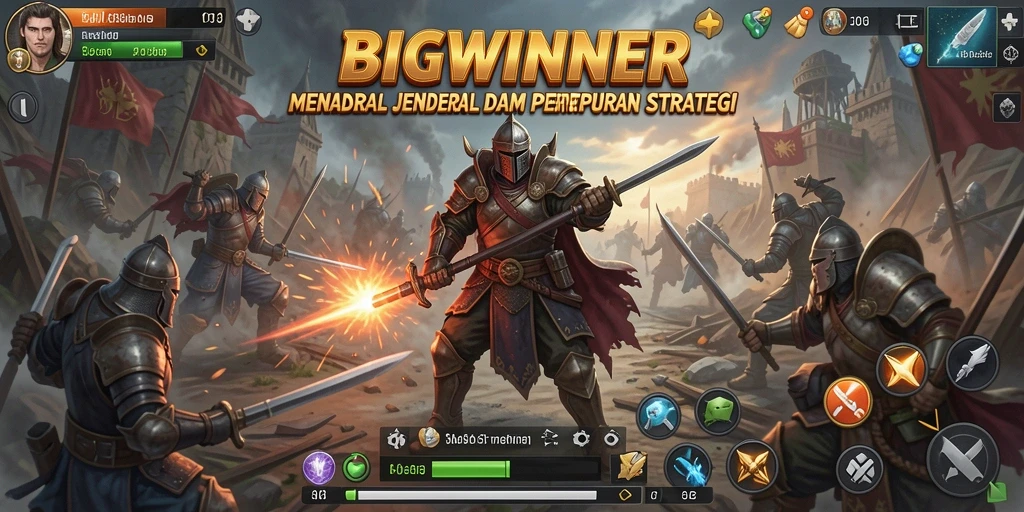 Tangkapan layar dari gameplay BIGWINNER yang menampilkan aksi strategis yang intens.