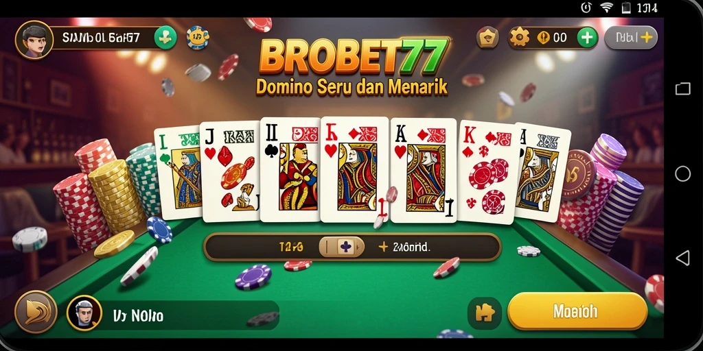 Screenshot dari gameplay menegangkan Domino di BROBET77.