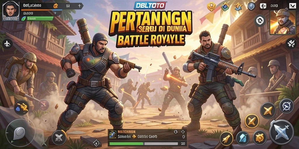 Tangkapan layar DBLTOTO menampilkan aksi seru dalam dunia Battle Royale.