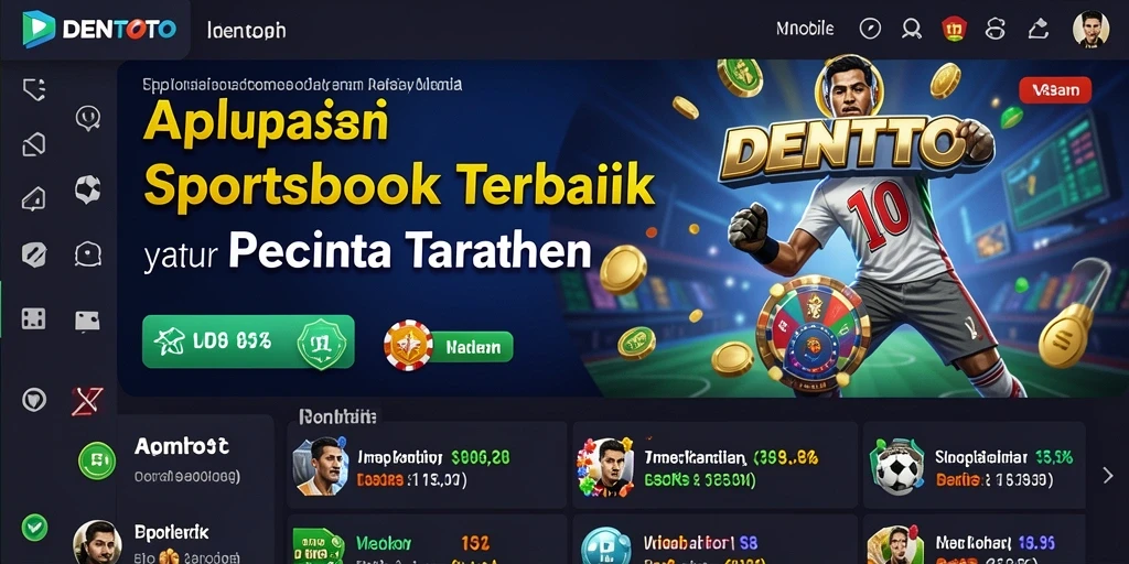 Tampilan utama DENTOTO menampilkan opsi taruhan olahraga yang beragam.