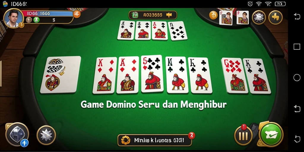 Screenshot ID66 menampilkan gameplay seru permainan Domino.
