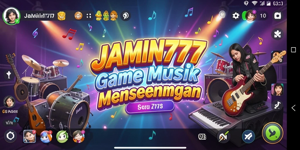 Tampilan gameplay seru dan interaktif dalam <strong>JAMIN777</strong> dengan beragam lagu.