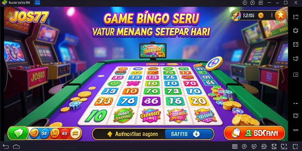 Tampilan gameplay seru dari JOS77 yang menampilkan suasana Bingo.