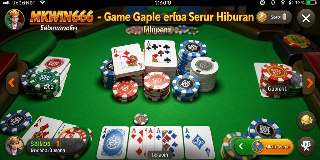 Tampilan gameplay Gaple yang seru dan mendebarkan.