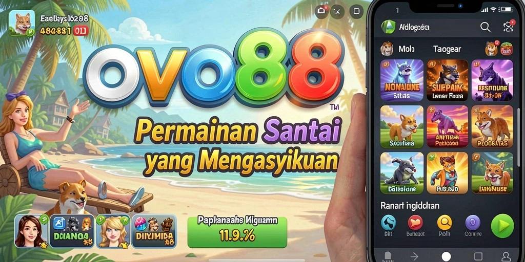 Tangkapan layar OVO88 yang menampilkan momen seru dalam gameplay.