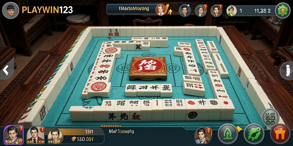 Screenshot dari gameplay seru PLAYWIN123 di aplikasi Mahjong.