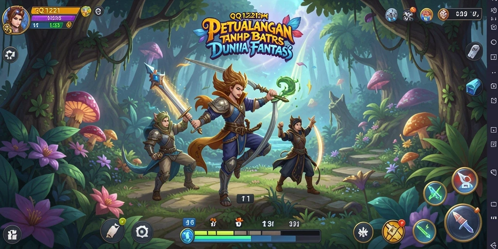 Tampilan gameplay QQ1221 yang penuh petualangan dan aksi.