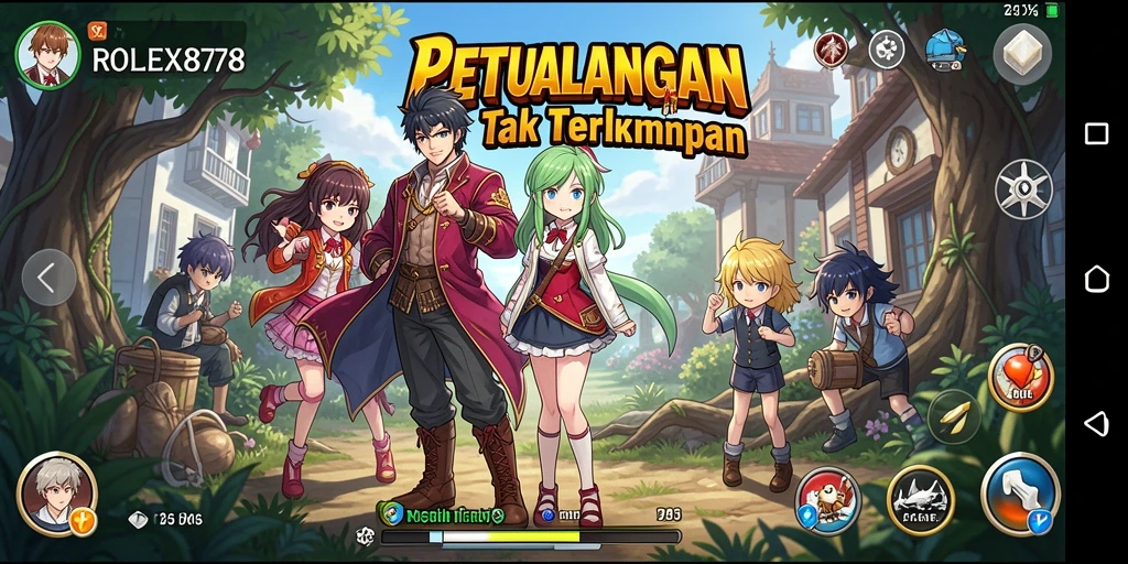 Tampilan screenshot gameplay ROLEX878 yang penuh warna dan dinamis.