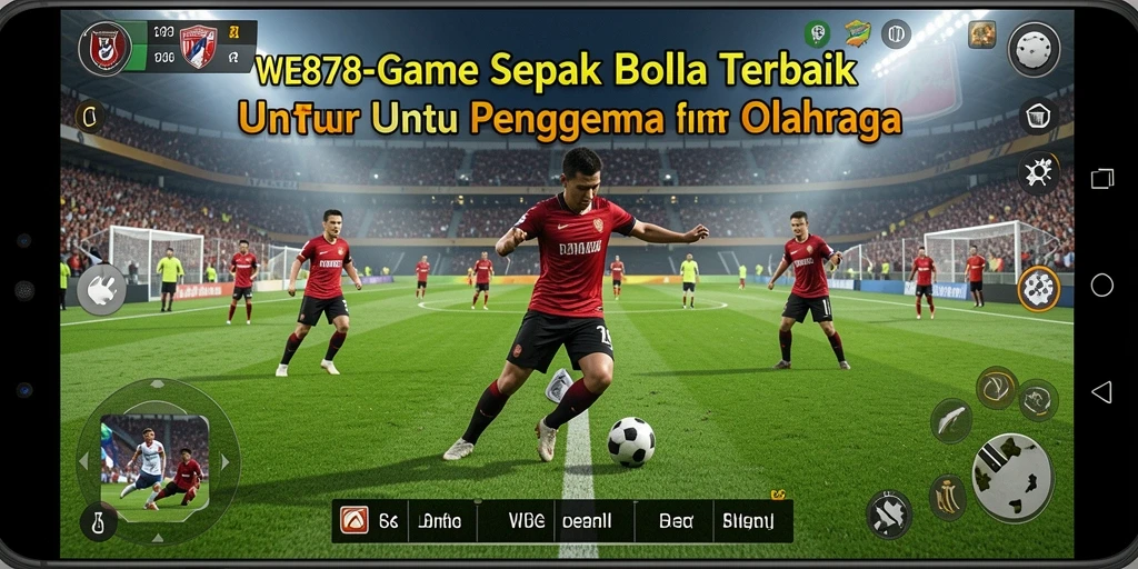 Gameplay seru di WE878 yang menampilkan strategi sepak bola.