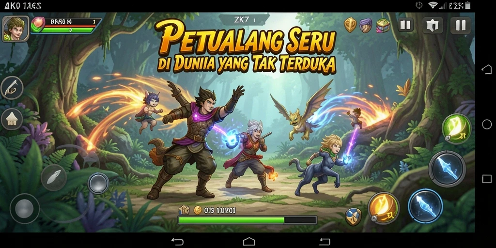 Tampilan gameplay ZK7 yang mendebarkan saat menjelajahi lingkungan baru.